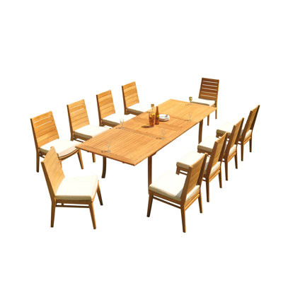 Rectangle 6 - Person 117" Long Teak Dining Set