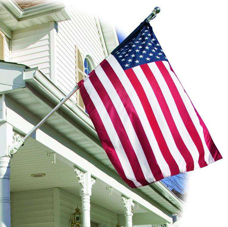 Drapeau de maison en nylon brodé American 36 po x 60 po