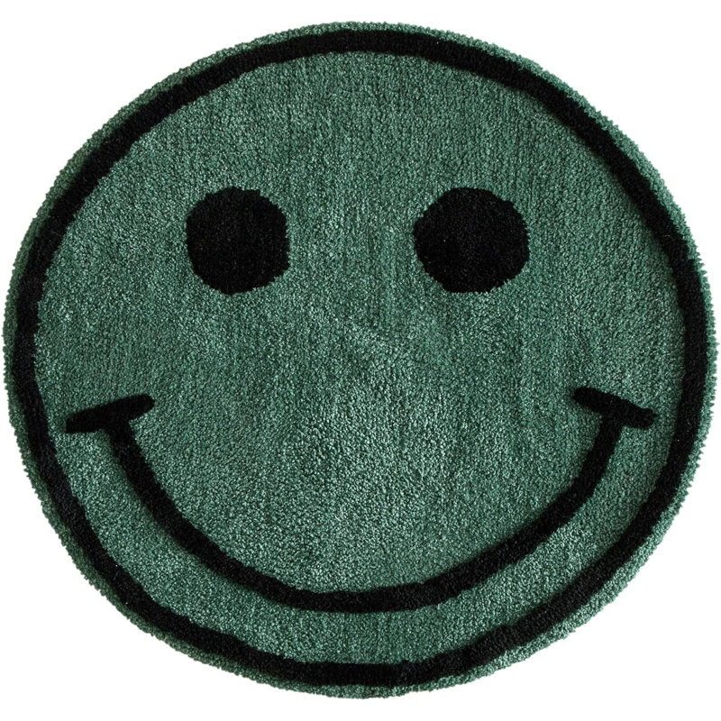  Tapis décoratif doux en forme de visage souriant