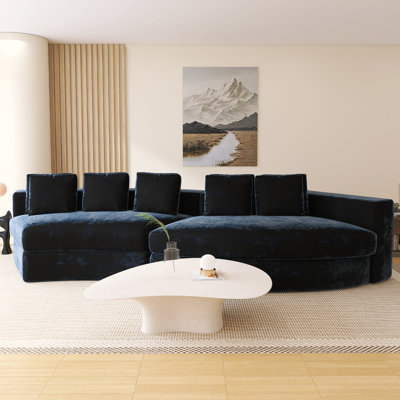 Canapé modulaire en mousse pure 115,7 po