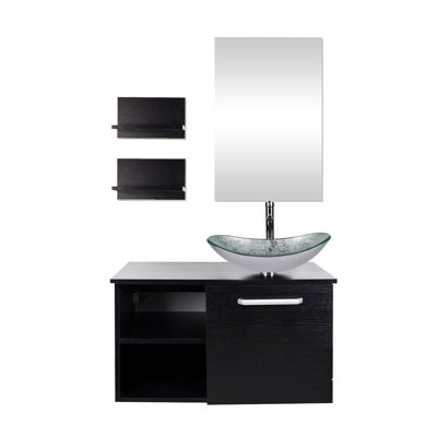 Ensemble de meuble-lavabo mural simple 28 po Mereworth