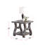 Table de bout avec tablette ouverte en argent