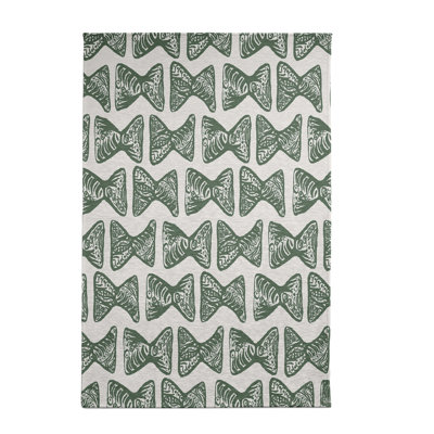 Tapis à motif géométrique vert