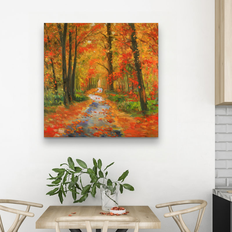 Autumn trail - 32"x32" art on canvas