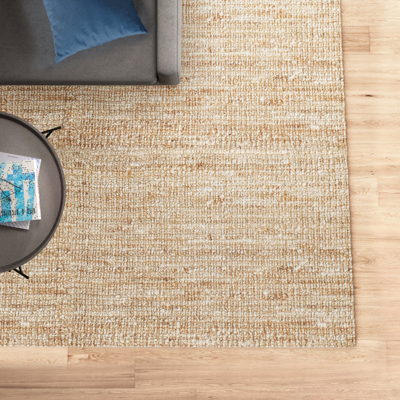 Tapis tissé à la main en jute/sisal naturel/ivoire Alda, Rectangle 5 pi x 8 pi