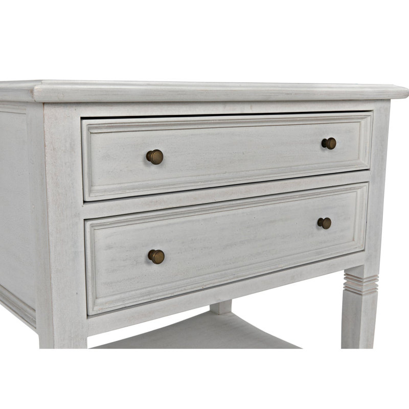 Oxford End Table, White Wash
