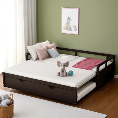 Keevis Twin Solid Wood Daybed with Trundle by Latitude Run