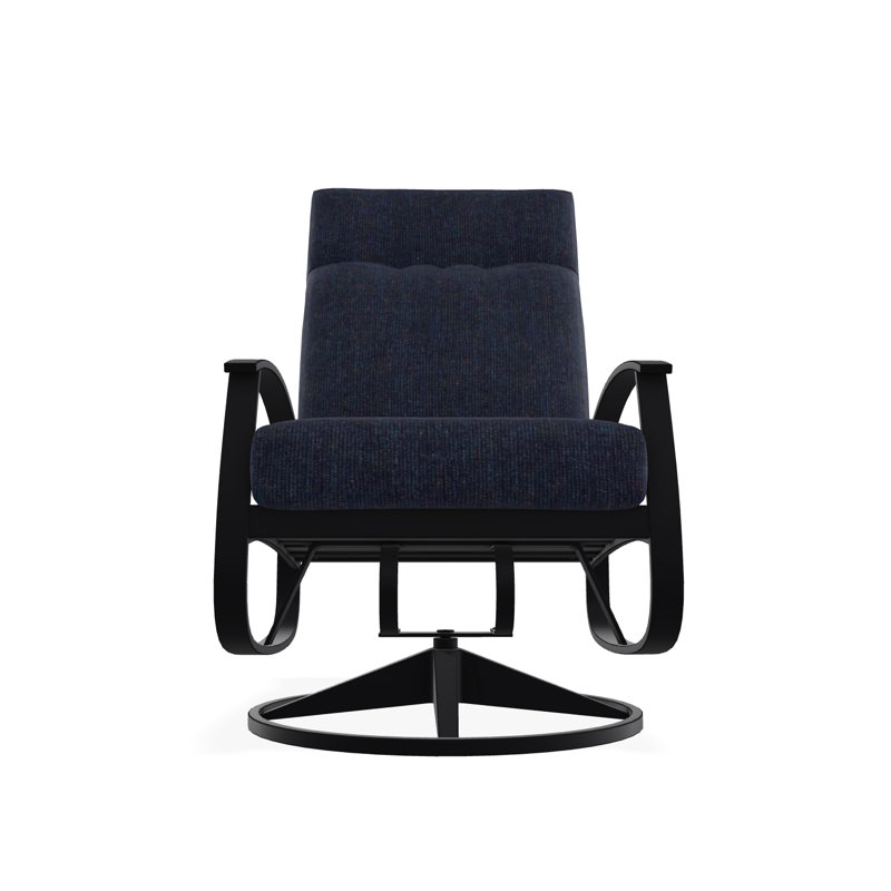 Belle Isle Outdoor Lounge Chair, Black, Tabloid Cloud