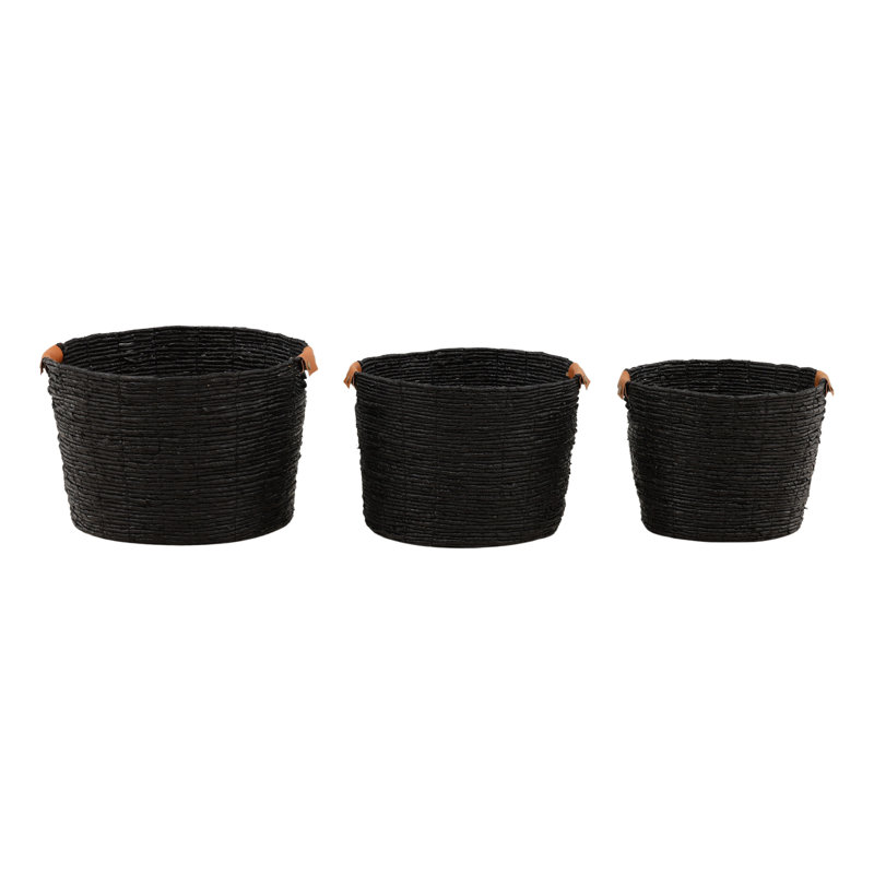 Ensemble de 3 paniers Lorian - noir