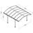 Palram - Canopia Arcadia 12' W x 14' D Polycarbonate Galvanized Steel Weather-Protected Carport Canopy for Cars Trucks Gray