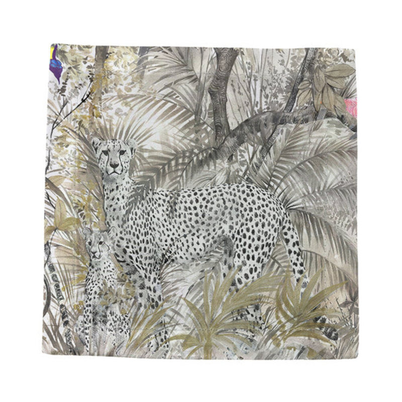 Arcadia Chettah Cotton Sateen Cocktail Napkins