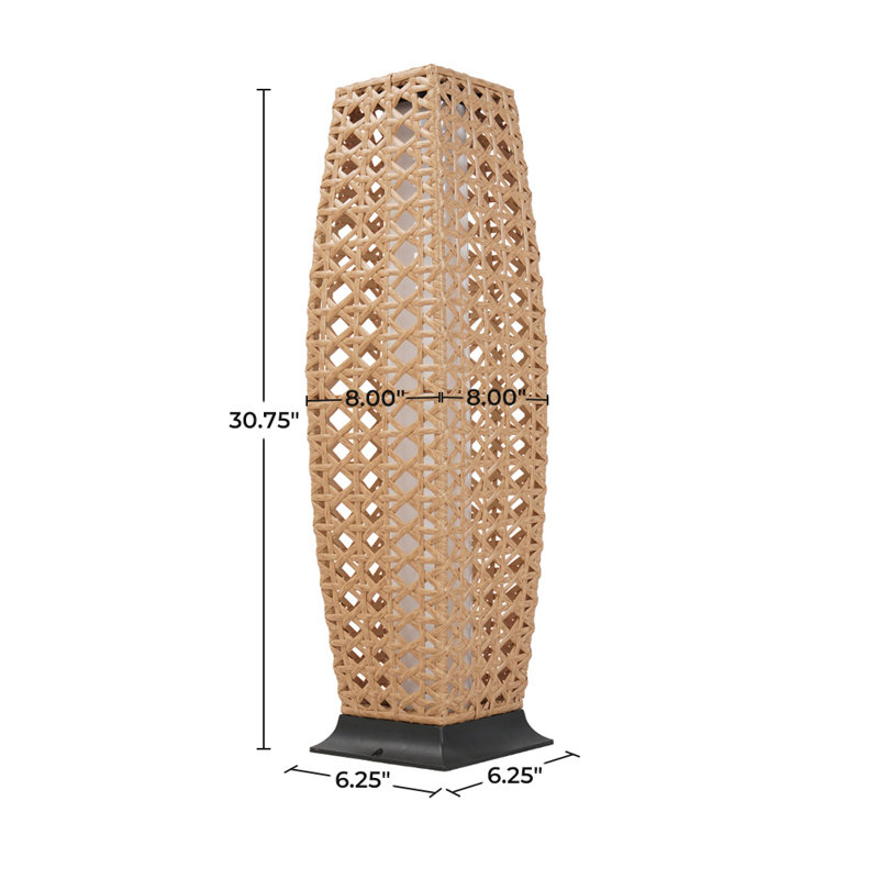 Lampe sur pied en osier à énergie solaire, Une lumière