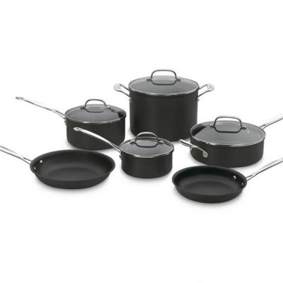 Batterie de cuisine anodisée dure 10 pièces Cuisinart Chef's Classic