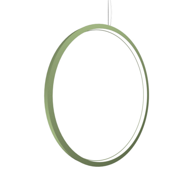 1 - Light LED Pendant, Imbuia, 35.1" H x 35.1" W x  1.17" D