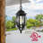 1-Light Black Adjustable Outdoor Hanging Lantern for Porch, Garden, Patio