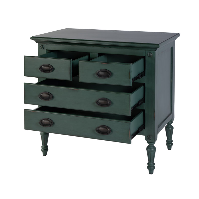 Eros 4-Drawer Accent Chest, Green