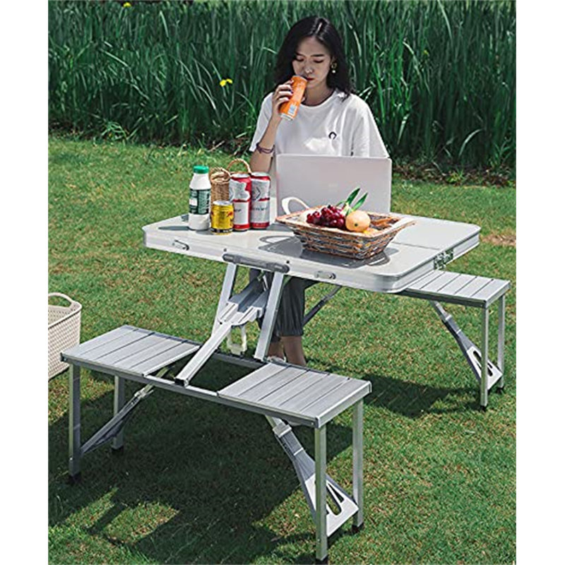 Avorie Rectangular Metal Folding Outdoor Camping Table , 85cm cm W 65cm cm D