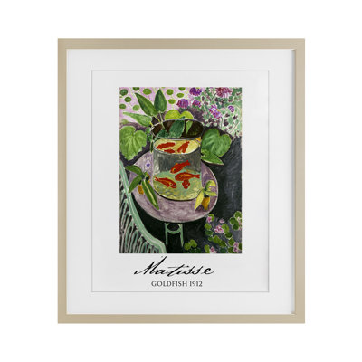 «Matisse Goldfish Still Life», reproduction encadrée sous verre, design par Vintage Hustle