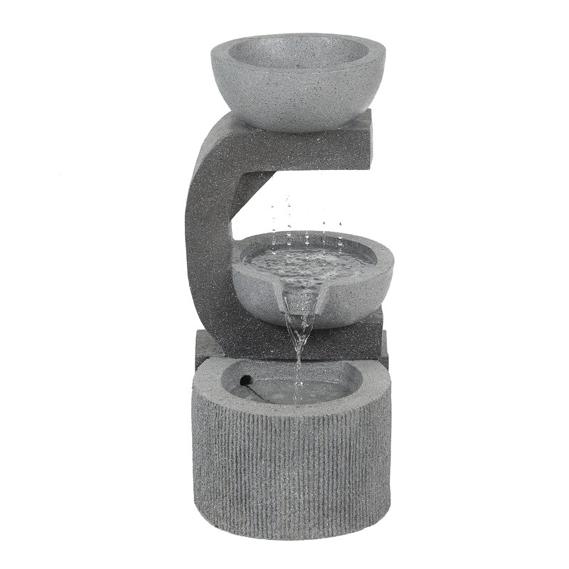 Fontaine en résine avec pots