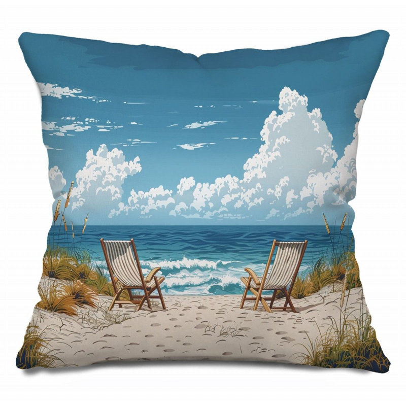 Coussin Beach, H 14 po x l 14 po