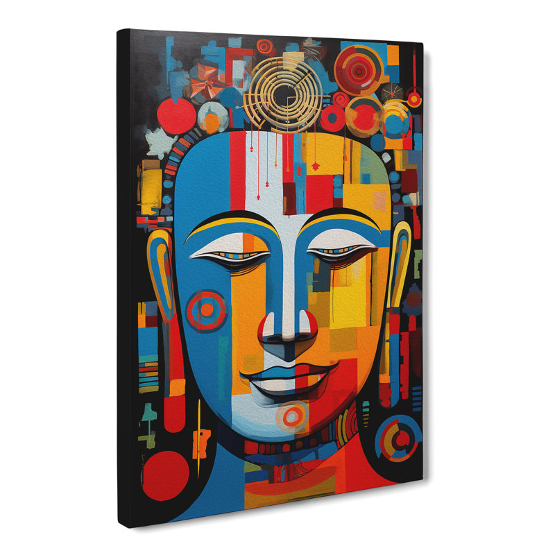 Buddha Constructivism No.2 - Wrapped Canvas, 50cm H x 35cm W x 3cm D