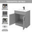 Armoire de meuble-lavabo 30 po gris Shaker
