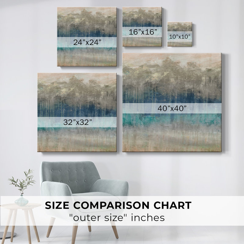 Treeline Reflections - impression sur toile tendue, H 8 po x l 8 po x P 1,5 po
