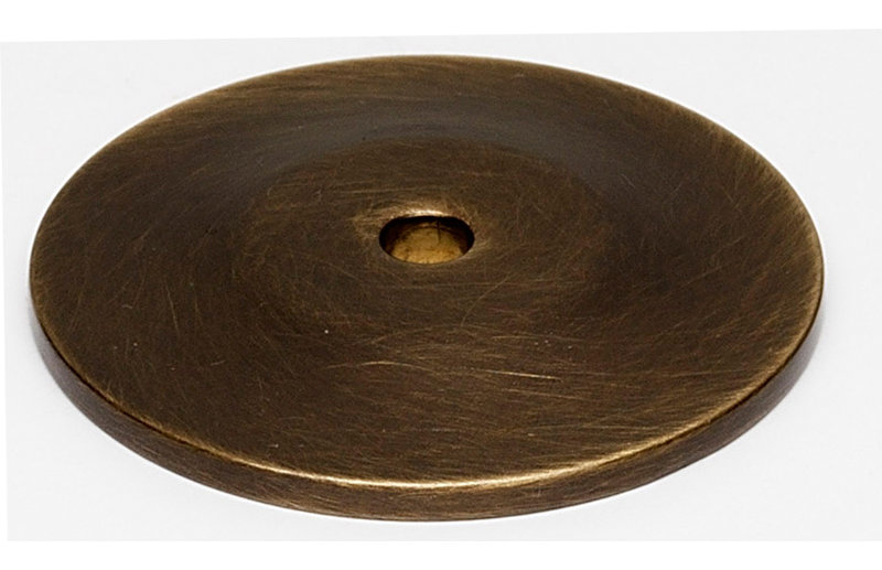 Traditional Brass Back Plate, 1.25" H x 1.25" W x 0.125" D, Antique English