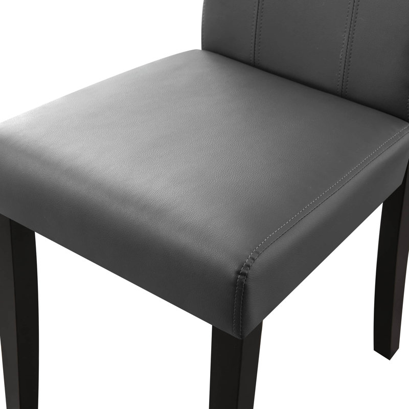 Mitman PU Leather Waterproof Dining Chair, Gray, 2