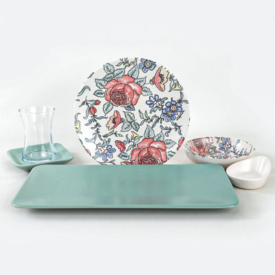 21 Piece Dinnerware Set, Service for 4