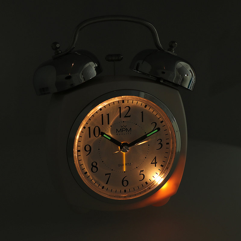 Alarm Tabletop Clock, Ivory