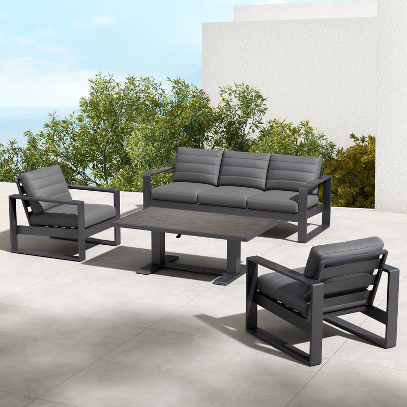 All-weather Wicker 5 - Person Patio Conversation Sets With Cushions
