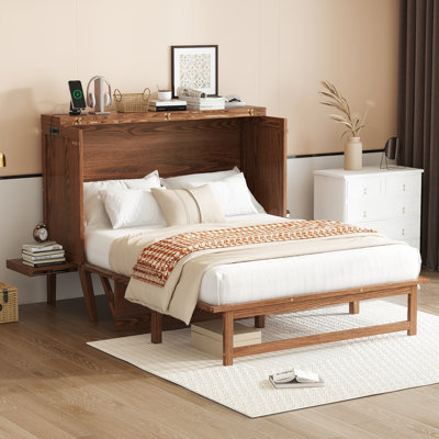 Murphy Bed With USB Port And Removable Shelves, A Space-Saving And Functional Furniture Piece