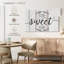 Home Sweet Home Typographie VI - Ensemble de 3 toiles tendues-103368599