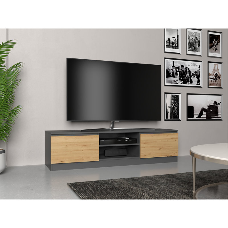 Delancey TV Stand for TVs up to 65", Anthracite/Artisan Oak