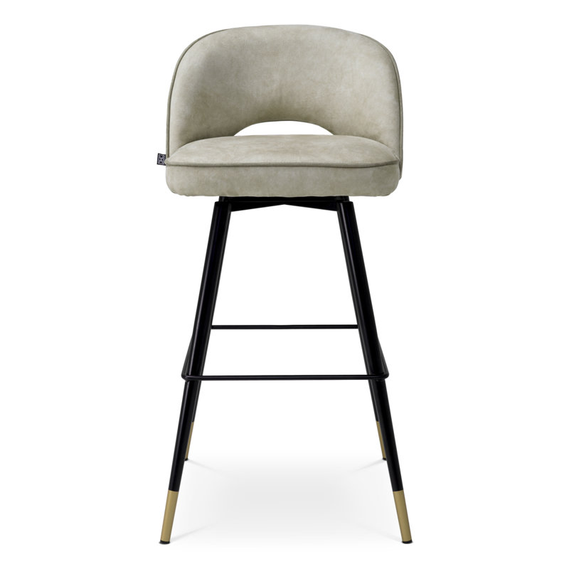 Cliff Upholstered Stool with Metal Frame, Bar Stool (30.91" Seat Height)