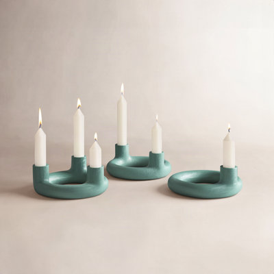 Ashlyn 3-Piece Aluminum Candlestick Set