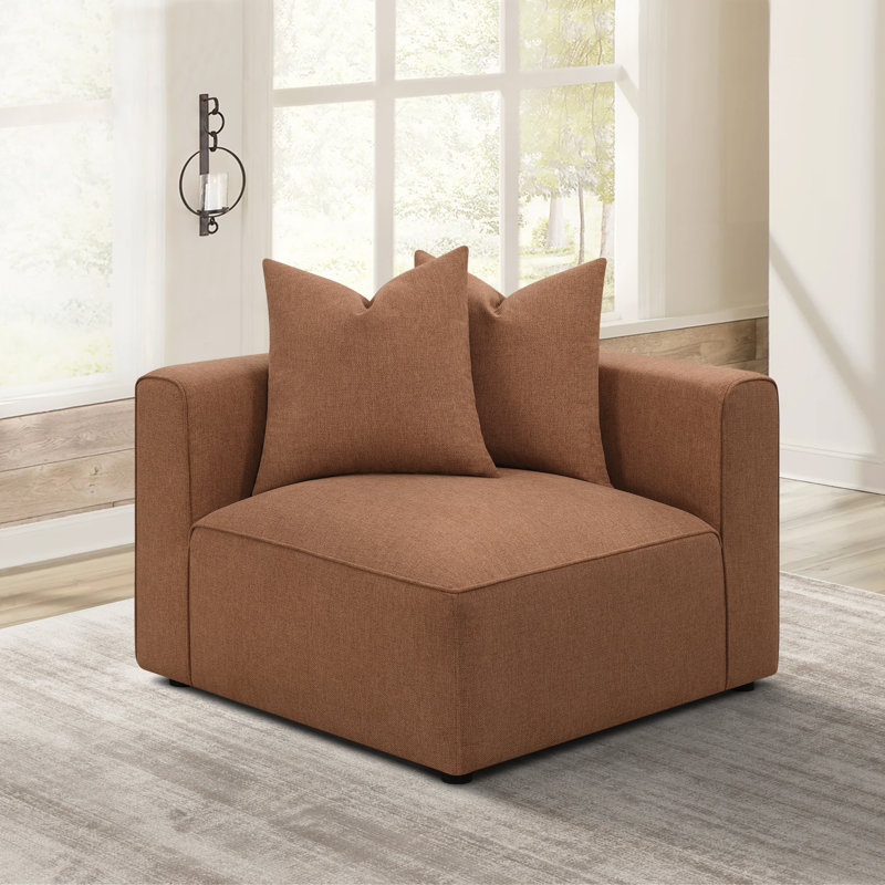 Chaise rembourrée Colleen, Terre cuite