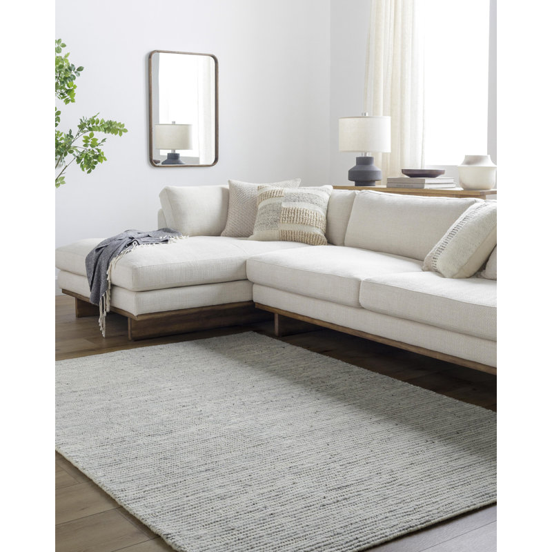 Japandi Hand Made Rug, Rectangle 10' x 14'
