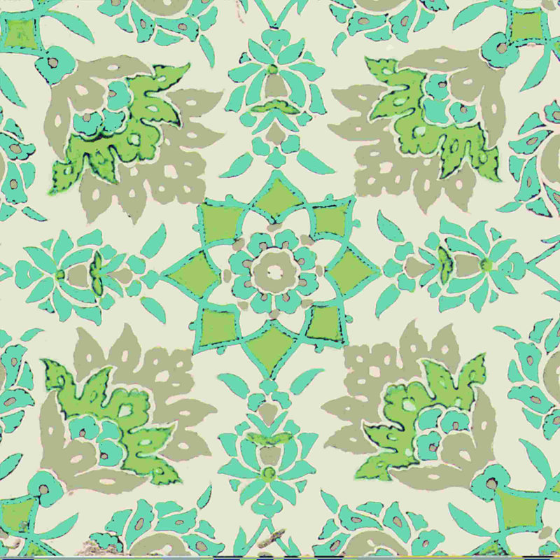 Graphic Blue Tiles 6 - Impression sur toile tendue, H 20 po x l 20 po
