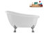 1348.7mm x 650.2mm Freestanding Soaking Acrylic Bathtub-1082528723-1082528725