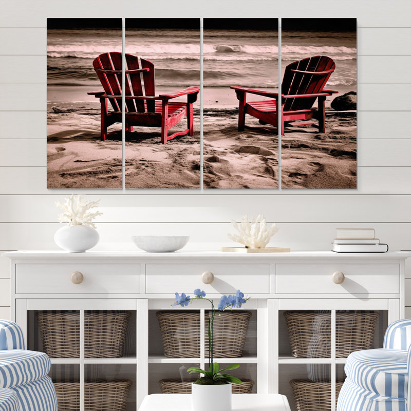 Ocean View Chairs I - art mural bord de mer