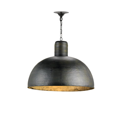 Saga 1 - Light Dark Blackened Steel Single Pendant