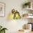 5.7-Inch Exquisite Retro Carved Green Wall Lamp (Including Warm Light Source)