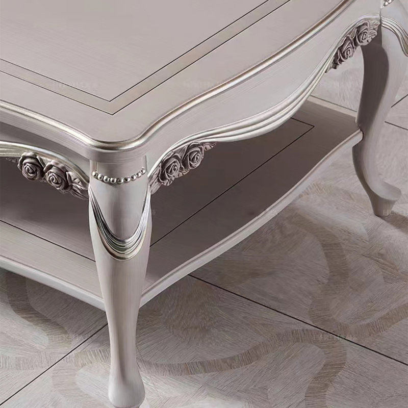 Table basse rectangulaire légère de luxe sculptée