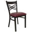 Chaises de restaurant en métal Prompton Modern "X" par Flash Furniture-1917752268