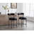 Jermeria Modern Upholstered 26.25'' Hollow Bar Stools With Armrests And Footrests, Curved Backrest High Counter Stools-1063108936
