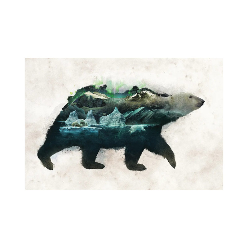 Polar Bear by Barrett Biggers - Wrapped Canvas Print, 152.5 cm H x 101.5 cm W