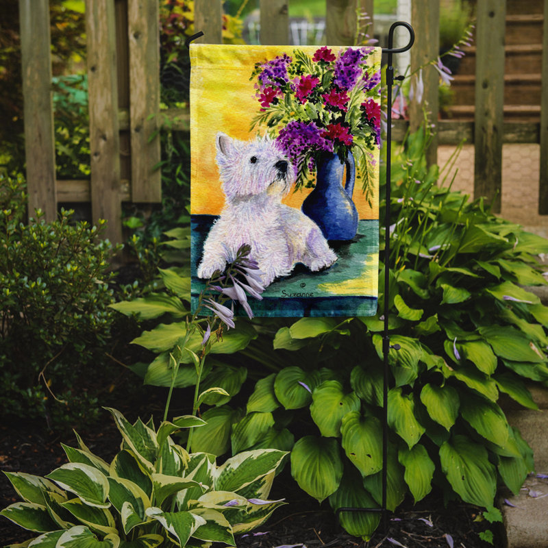 Drapeau de jardin à 2 côtés westie