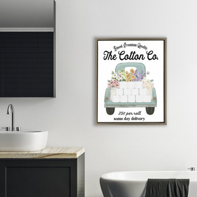 Cadre flottant pour camion de livraison de papier hygiénique, design par lettré et doublé